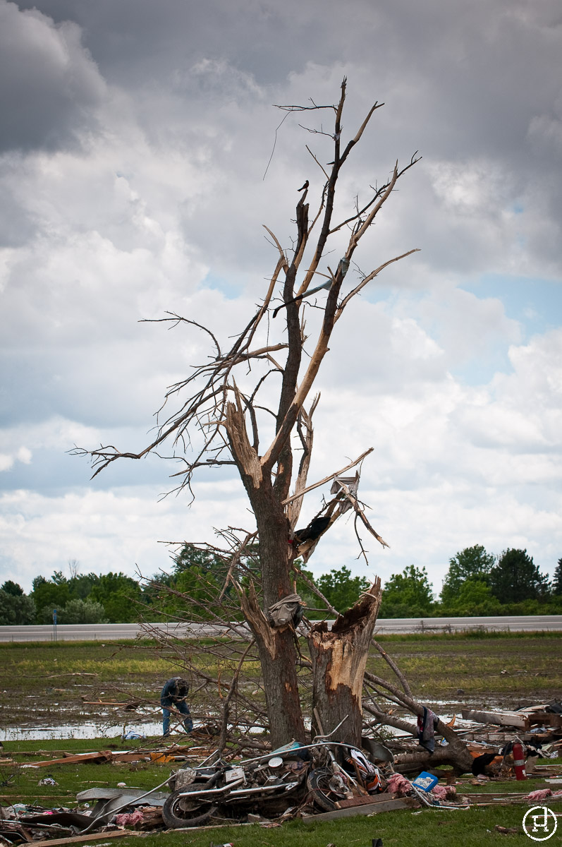 The aftermath of the tornado that swept through Northwest Ohio on June 5, 2010