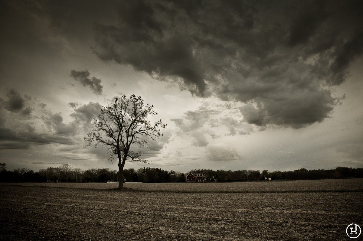 Dramatic skies in Waterville, OH on October 14, 2010