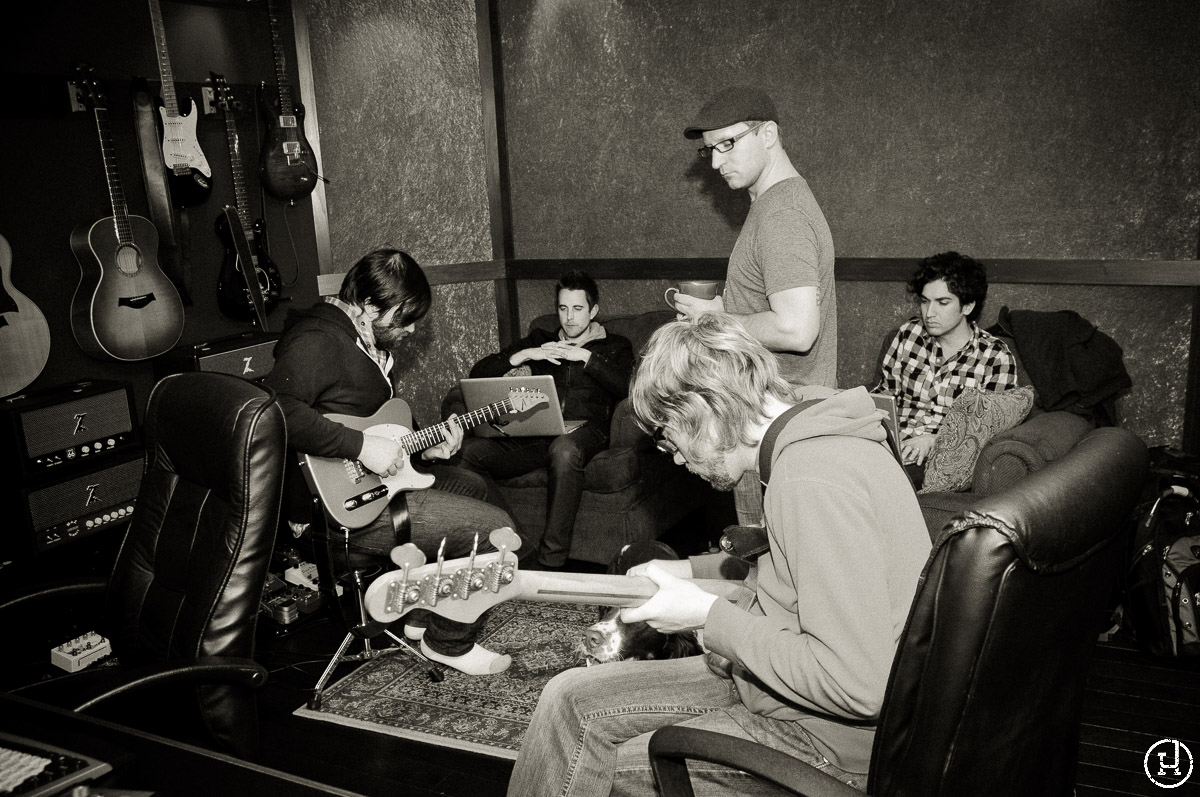 Sanctus Real recording demos at MadSam Studios for their upcoming album Run