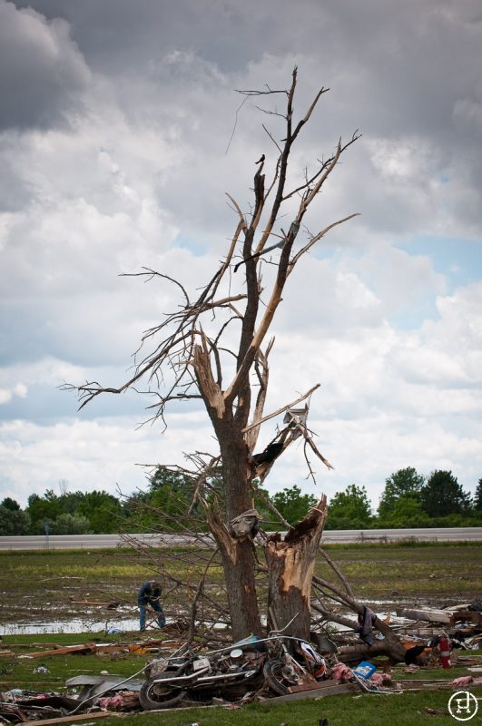 The aftermath of the tornado that swept through Northwest Ohio on June 5, 2010