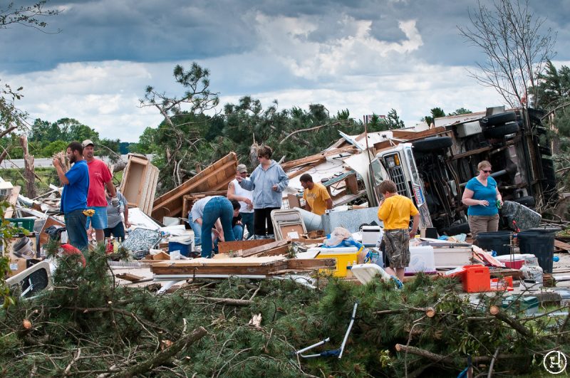 The aftermath of the tornado that swept through Northwest Ohio on June 5, 2010