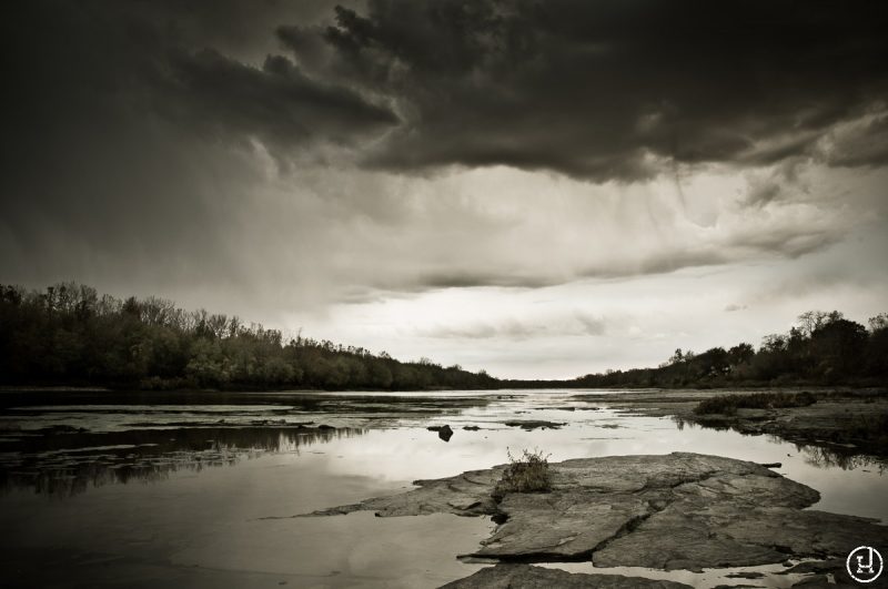 Dramatic skies in Waterville, OH on October 14, 2010